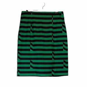 NEW Worthington Green and Black Striped High-Rise Pencil Skirt Sz 8 Wicked